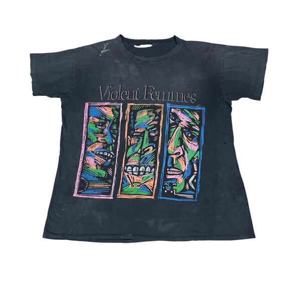 Vintage 90s Violent Femmes Neon Tour Single Stitch Shirt XL - Picture 1 of 11